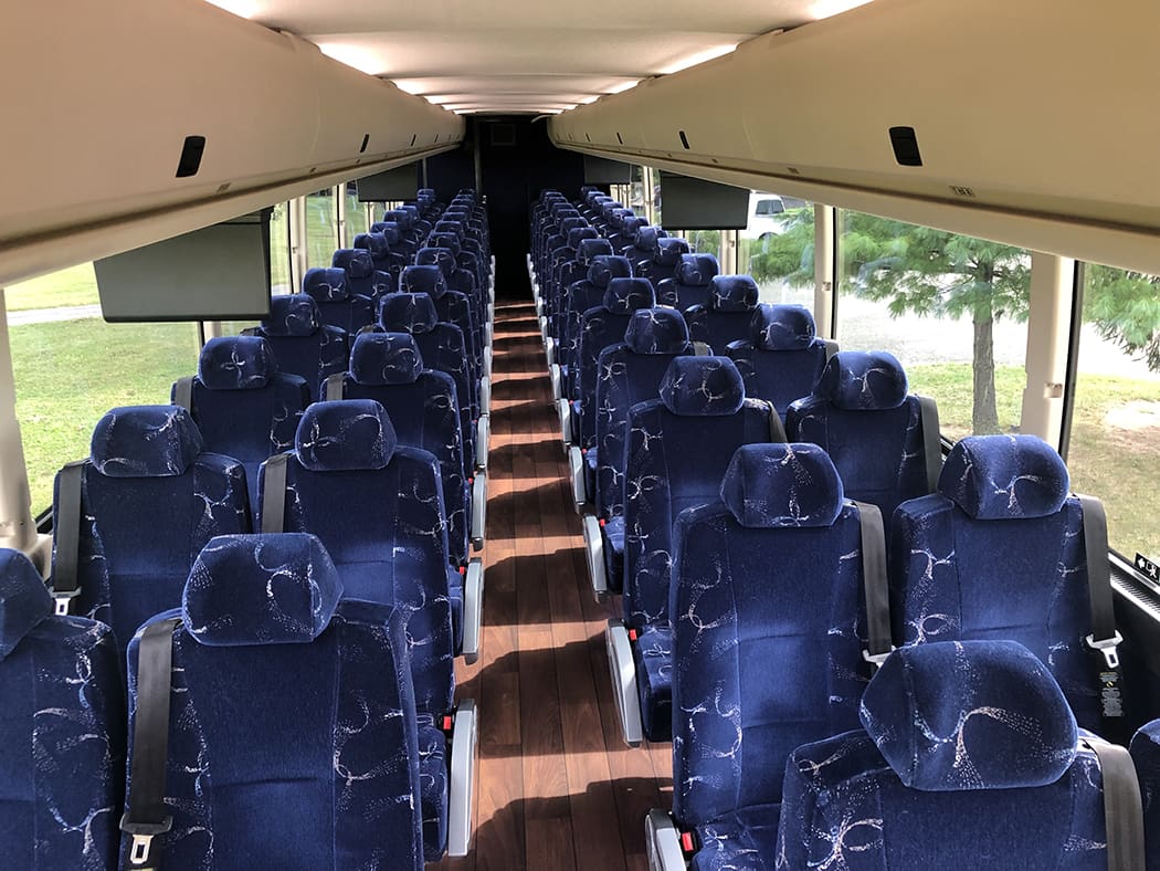 Interior of luxury passenger bus