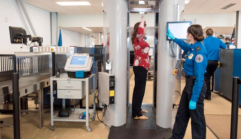 Airport TSA security screening
