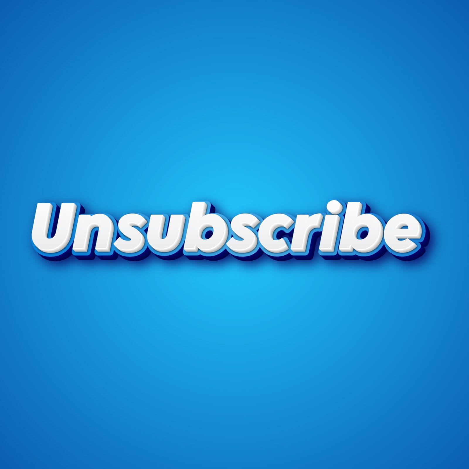 unsubscribe text effect