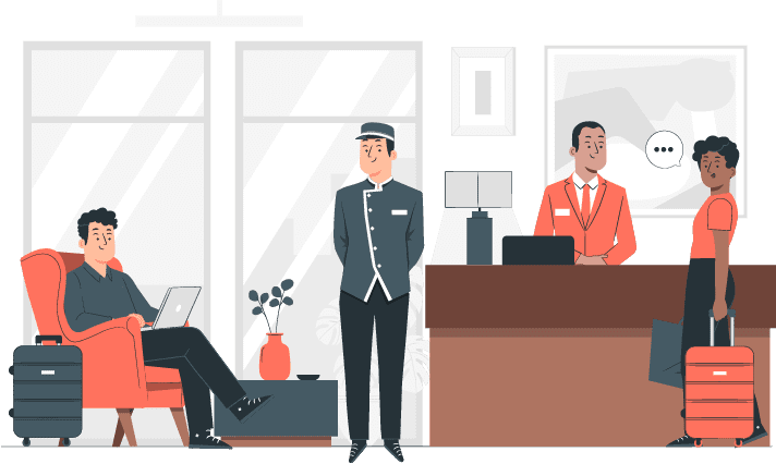 Hotel Hall Illustration