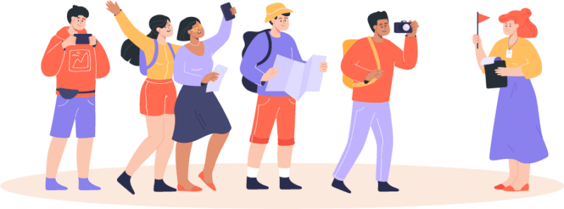 Tourist Group illustration